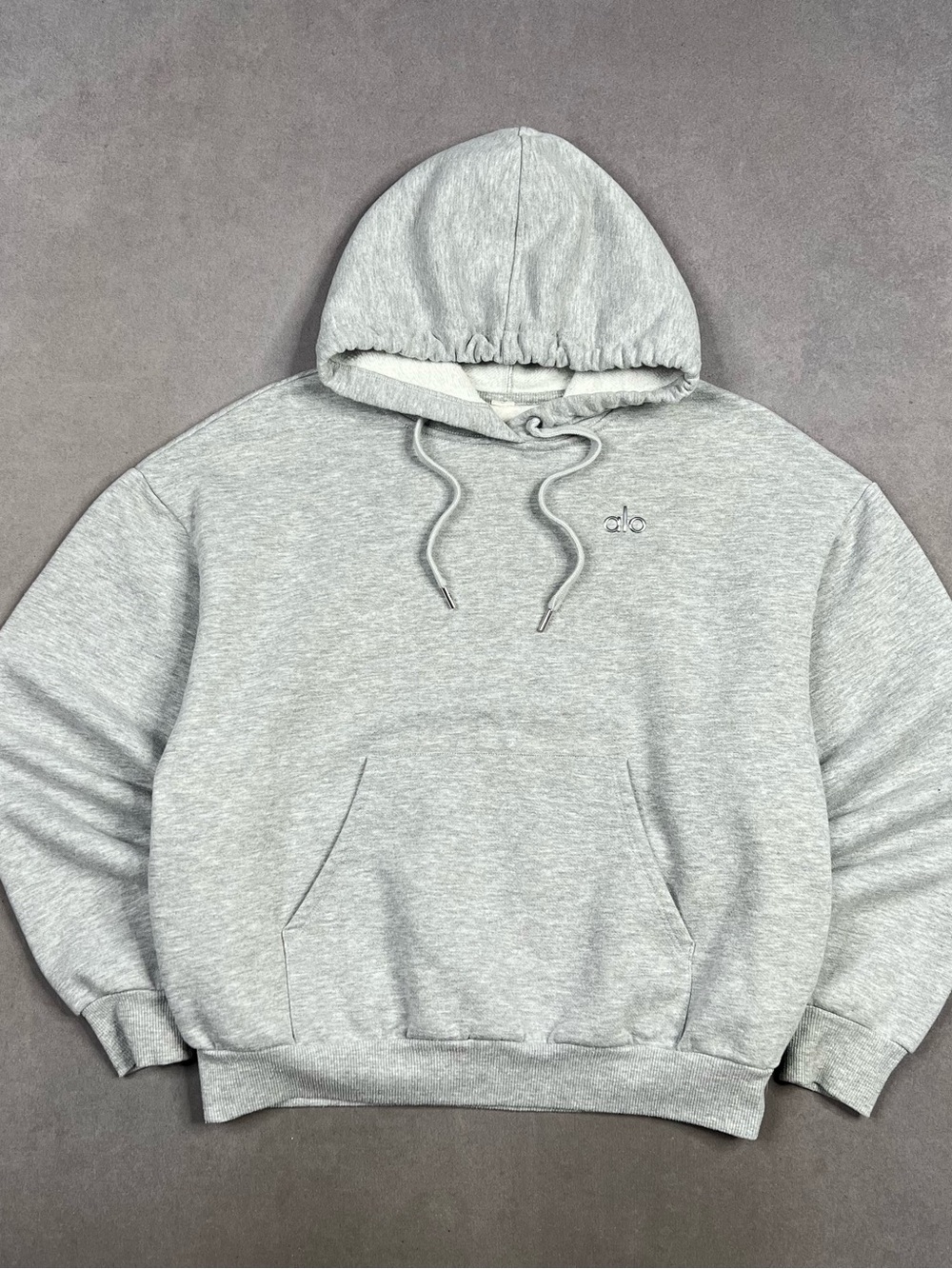 ALO Yoga Light Gray Pullover Hoodie
